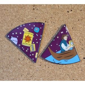 Disney Rapunzel Tangled Round Puzzle Blind Box Pins Bundle Lot Of 2